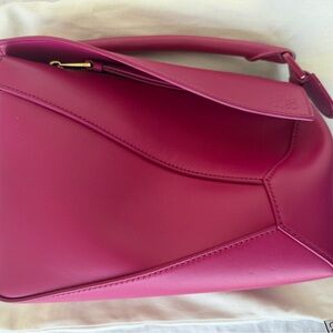 Loewe Puzzle Fuchsia Crossbody Bag
